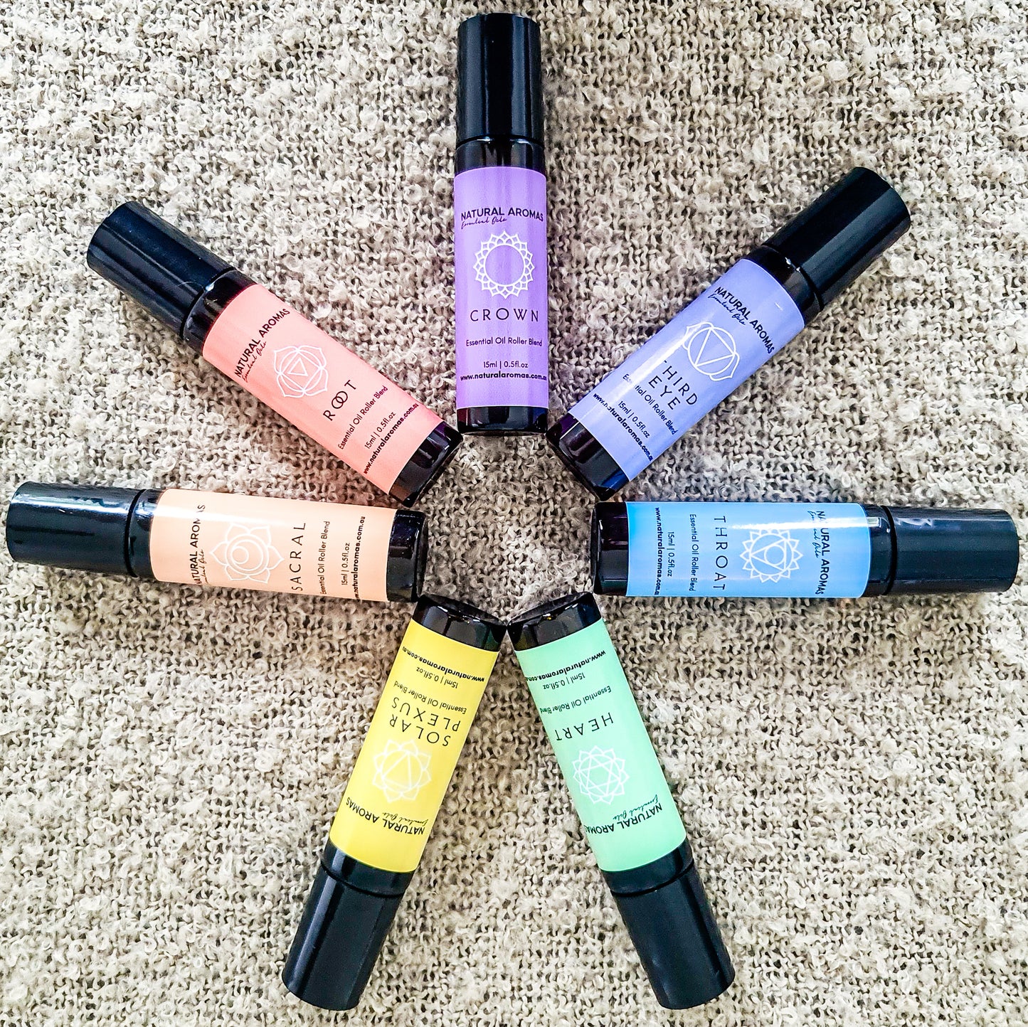 Set of 7 Chakra Roller Blends (save $20)